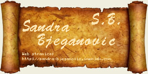 Sandra Bjeganović vizit kartica